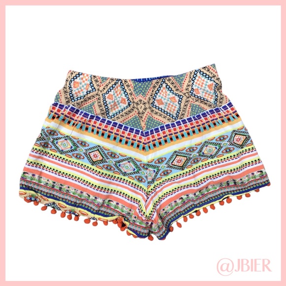 LF the brand tribal Aztec Pom Pom Shorts - Picture 3 of 5